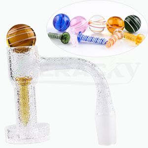 Beracky Sandblasted Full Whard Smoking Terp Slurper Quartz Banger со стеклянным терпированным мраморным винте