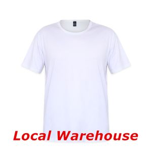 Großhandel Lokal Warehouse Sublimation Weiß leere T-Shirts Wärmeübertragung Modal Kleidung DIY Eltern-Kind-Kleidung S/M/L/XL/XXL/XXXL A12