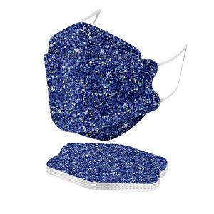 Den nya KN95 Solid färgmaske Sequin-serien Spunlace-tyg Engångsforskrifter Utskrift 3D Willow Leaf Typ Dammsäker och Anti-Haze Face Masks