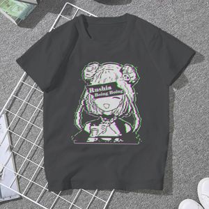 メンズTシャツラシアボイン婦服ホロリーブVtuberメンTシャツヴィンテージオルタナティブルーズトップティーカワイイガールズストリートウェア