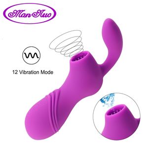 Sex Toy Massager Man Nuo CLIT Sucker Vibrator Nipple Sucking Vibration Toys For Women Blowjob Tongue Oral Licking Clitoris Stimulator