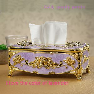 European style el desktop living room dining home decoration tissue box acrylic waterproof toilet dustproof holde 220523