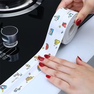 Bathroom Shower Sink Bath Sealing Strip Tape White PVC Self Adhesive Waterproof Wall Sticker for Bathroom Kitchen 220727