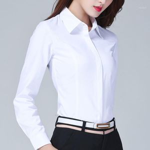 Camicette da donna Camicie Camicia bianca Manica lunga Cotone Ol Camicetta Donna Blusas Ropa De Mujer