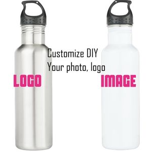 metal sports water kitchen drinkware 600 ML Customize text image stainless diy personalize steel bottle 220706