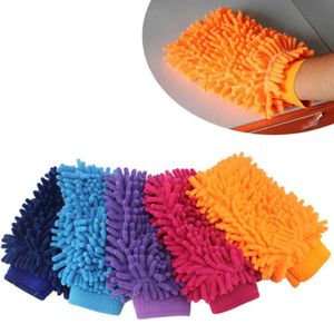 Chenille Microfiber sem arranh￣o luvas de lavagem de carro Ferramentas de limpeza dom￩stica de dupla face Luvas de limpeza de luvas de organiza￧￣o SN4092