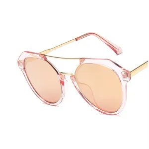 Sunglasses In Stock Round UV400 Big Cat Eye Metal PC Frame Polarized For Women AS056Sunglasses