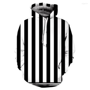 Ghost Fashion Man Woman 3D Hoodie Hip Hop Hooded Autumn Winter White And Black Striped Sweatshirt Dropshiping