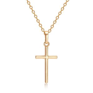 20st Fashion Christian Jesus Cross Halsband Simple Cross Pendants for Women Men smycken gåvor