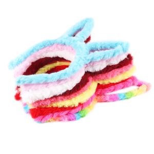 Baby Cartoon Plush Rabbit Ears Hair Hoop Cute Hair Accessories Solid Rainbow Color Kids Girls Headband 1 15xt E3