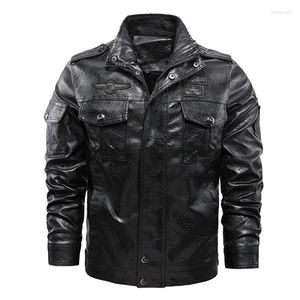 Men's Vests Winter Plus Velvet Zipper Leather Outercoat Stand Collar Short Muli-pockets Coat Outdoor Warm Jacket Coats Stra22