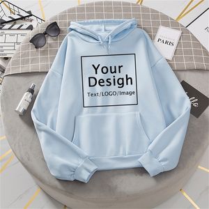 Unisex Custom Print Hoodie Женщины настраивают персонализированные толстовки студентов повседневной индивидуальной графики Diy Whothirts 220722GX