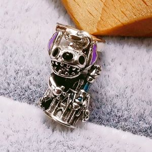 Autêntico Pandora 925 Sterling Silver Denny Parks Stich Castelo Dangle Charm Fit Loja Loose Bead Bracelete Pulseira Jóias 799437C01