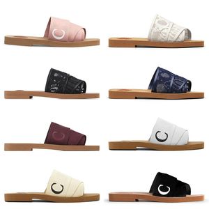 2022 fashion flat slippers slides Summer square head straw woven sponge cake Muller slippers women wear heel cross belt rubber Cotton Tweed sandals