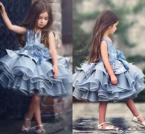 Wholesale teens short pageant for sale - Group buy Adorable Ruffles Girls Pageant Dresses Princess Ball Gown Handmade Flowers Cupcake Tutu Skirt Short Party Dresses For Kids Teens