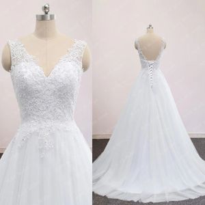 2022 TULLE BRANCO ALIMENTO BRANCO ALINE APLICAÇÕES BOHO VESTIDOS DE VELAMENTOS DE FESTO BRIDAL VESTIDO VESTIDO DE NOVIA Imagem real