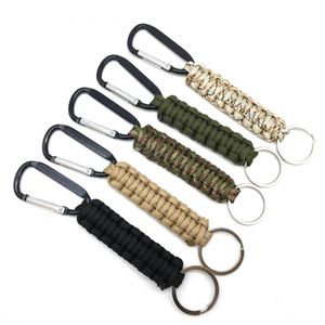 Wholesale keychain survival kit for sale - Group buy Keychains Colors Outdoor Survival Kit Parachute Cord Keychain Emergency Paracord Rope Carabiner For Keys Tensile Strength268G