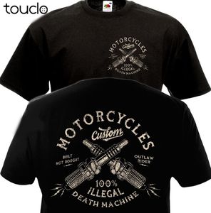 Vintage motocicletas personalizado motociclista chopper bobber motard motorrad homme impressão t camisa dos homens manga curta banda t camisas 220620