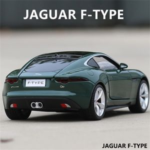 1:32 F-TYPE Coupé, Legierungsautomodell, Druckguss-Metallspielzeug, Fahrzeugsammlung, Sound und Licht, Geschenk für Jungen und Kinder, 220418