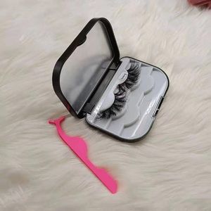 Makeup Brushes st Plastic False Eyelash Storage Box Cosmetic With Mirror Case Organizer Travel Cosmetics Tool