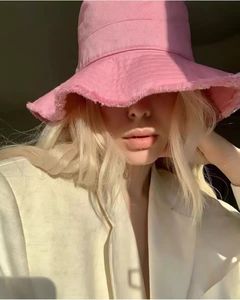 バケットハットデザイナーハット女性ワイドブリムファッションサマー8カラーバケツ帽子