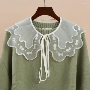 Papillon da donna dolce pizzo colletto finto scialle collana avvolgente camicia ricamata colletti staccabili maglione rimovibile bambola falso Fred22