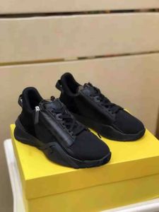 24ssLuxury Men FLOW Sneakers Shoes Mesh Breathable Side-Zip Discount Trainer Nylon & Suede Low-top Chunky Rubber Tread Fabrics Footwear EU38-46