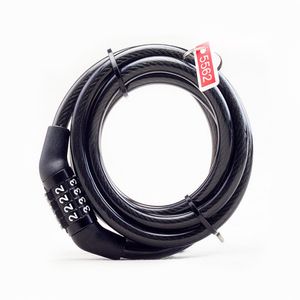 Anti-stöld Bike Lock 4-siffrig kodkombination Rostfritt stål Kabelcykel Säkerhetslåsutrustning MTB