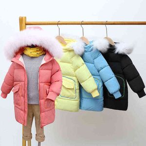New Girl Winter Cotton Caskted Jacket Children Fashion Coat Children Outerwear Boys Aquecimento Jaqueta para criança roupas 10 J220718