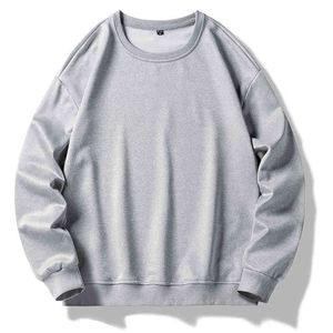 Hot Men Sweatshirt Spring 2022 New Solid Color Personality O-neck Loose Basic Pullover Casual Trend Male M-5xl