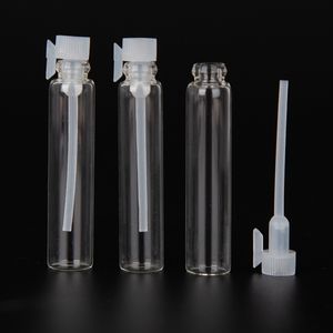 1 ml 2 ml Probenparfümflasche mit großem Deckel, Mini-Glas pro Rauchfläschchen, kleiner Glasbehälter für Duft-Parfüm-ätherische Öle, Diffusoren