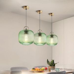 Pendant Lamps Modern Stained Glass Lamp Led Lights Bar Cafe Kitchen Hanging Dining Room Home Decor Suspension LuminairePendant