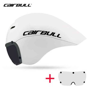 Victor Cairbull Road TT خوذة ركوب الخوذة Timetrial Racing Full Face Bike Helmet Goggles Magnetic Goggles Triathlon Bicycle Cap H220423