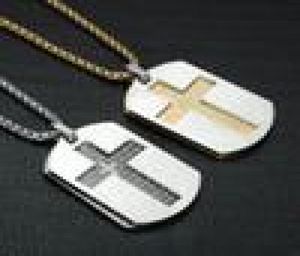 Wholesale gifts bible resale online - newCross Necklaces Pendants Christian Jewelry Bible Lords Prayer Dog Tags Gold Color Stainless Steel Christmas Gift For Men7658662
