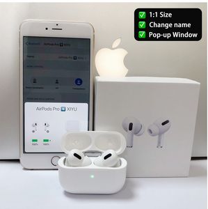 1: 1 AirPods Apple AirPods 3 Pro Air Gen 3 Pods H1 Transparenza H1 CHIP CHIRELELS CUSCARICA BUETOOTH CUSE AP3 AP2 EARBUDS 2 ° CUSSETS USPS in Offerta