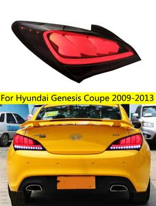 Luz traseira do diodo emissor de luz para hyundai 2009-2013 genesis coupe lâmpada traseira led vermelho sinal de volta freio conjunto de luzes de ré