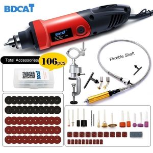 BDCAT 400W Mini Electric Drill Dremel med 6 positioner Variabel hastighet Dremel Style Rotary Tools Malning Power Y200323