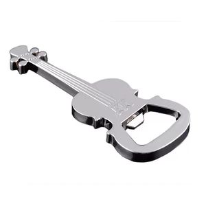 Wholesale Creative Zinc Alloy Beer Guitar Bottle Opener Keychain Key Ring Key Chain Openers Festival Party Supplies