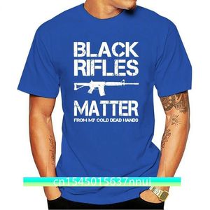 Black Rifles Matter From My Cold Dead Hands Ar15 TShirt Moda Uomo Casual Manica Abbigliamento Estate Camicia personalizzata Design 220702