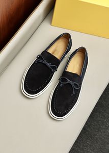 casual shoes Designer luxury top version men's loafers imported suede leather full set of high-end packaging