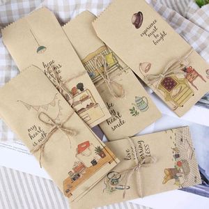 Embrulho de presente 25pcs/lote simples envelope de vida postal cartão de casamento cartão de papel saco de papel salário de capa de papelaria 8.5 19.5cmgift