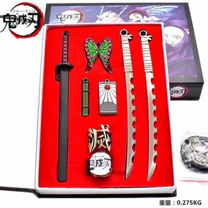 Cosplay Demon Slayer Anime Portachiavi Giocattolo per bambini Regalo Accessori set Portachiavi Collezione di giocattoli Decorazione