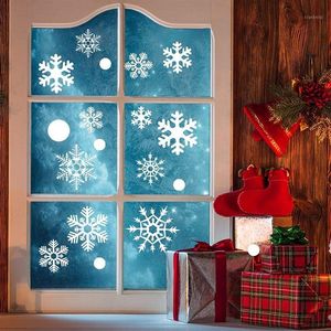 Decorações de Natal 1 conjunto de neve branca adesivo de vidro Janela de vidro Janela infantil adesivos de parede adesivos para casa 2022Cristmas