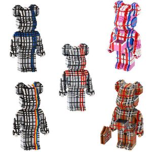 Popular brand Cartoon animal decorative pattern micro diamond block bear build brick nanobrick toy bearbrick with cabinet AA220323