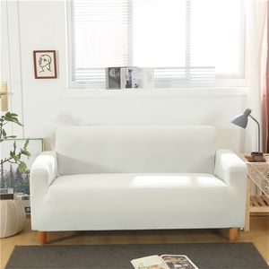 Plain Sofa Cover Elastic Slipcover Tight Wrap All inclusive Sectional Couch Corner Cases for Furniture 1 2 3 4 Seat 220615