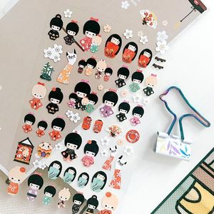 Confezione regalo Corea Sonia Scrapbooking Adesivo di carta di alta qualità Kokeshi Cancelleria Decorazione artigianale fai da te Forniture per la casa Adesivi SuatelierGift