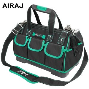 AIRAJ 13161820 Inch Tool Bag stor kapacitet Vattentät elektriker Plastbotten Mens Oblique Y200325
