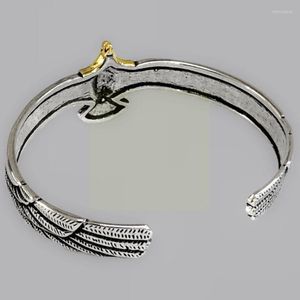 Bangle 1pc Feather Open Armband Eagle Pagan Jewelry Cuff Wrisband For Women Men Party Supplies B6Z0 MELV22