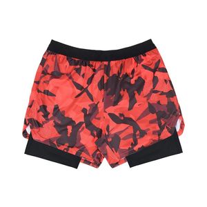 Running Shorts Camo Men 2 In 1 Double-deck Quick Dry Gym Sport Fitness Jogging Workout Sports Short PantsRunning