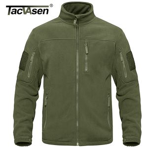 Мужские куртки Tacvasen Full Zip Up Tactical Army Fleece Jacket военный тепло 220823